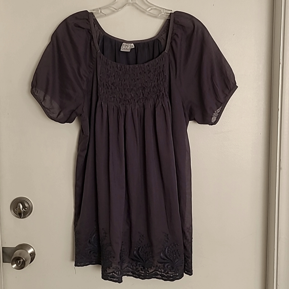 EMROIDERED BLUE BLOUSE